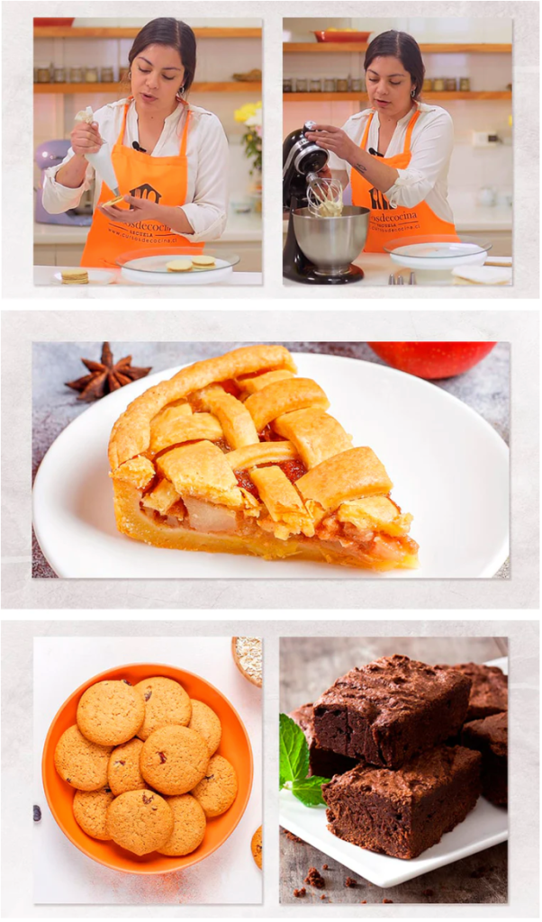 Preparación de brownie y pastelería
